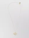 Mulberry Tree Pendant Chain Necklace With Leaf Accents In Gold
