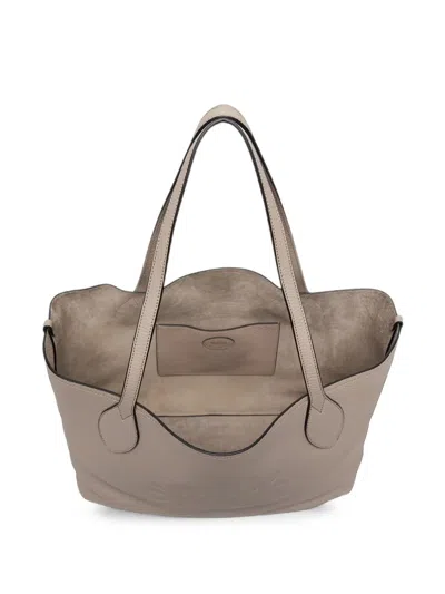 Mulberry Tree Perforated-logo Tote Bag In Gray