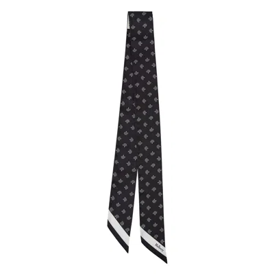 Mulberry Tree Skinny Scarf 6x120 In Black