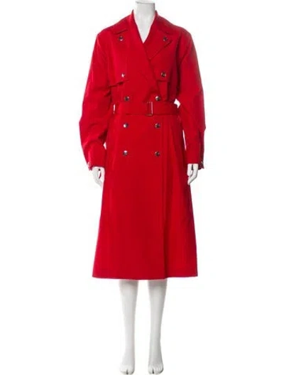 Pre-owned Mulberry Trench Coat In Red