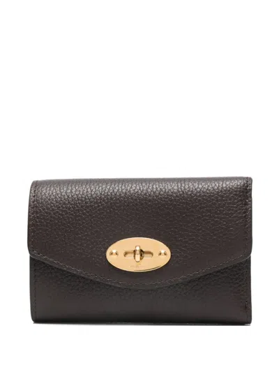 Mulberry Tri-fold Leather Wallet In Brown