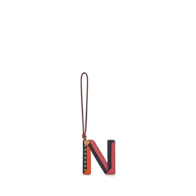 Mulberry Tri-colour Leather Keyring In Brown