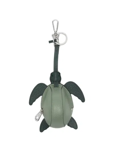 Mulberry Turtle Zip-around Keyring In Green