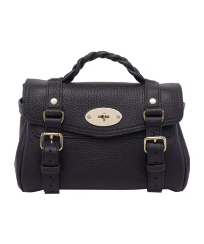 Mulberry Alexa Buckled Mini Crossbody Bag In Blue