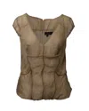 Mulberry V-neck Blouse In Brown Silk In Brown