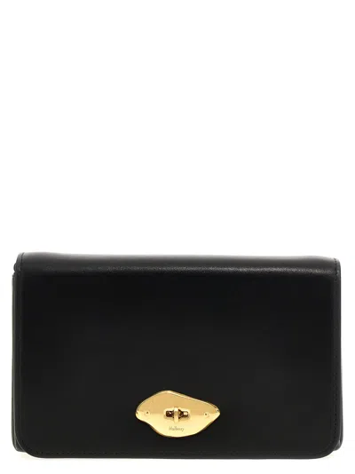 Mulberry Wallet On Chain Wool In Black