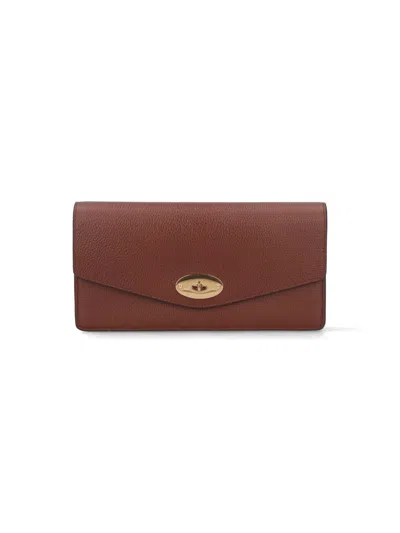 Mulberry Chain Strap Leather Purse And Cardholder In Brown