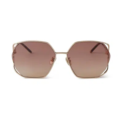 Mulberry Willow Metal Sunglasses In Gold
