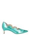 Mulberry Woman Pumps Emerald Green Size 6 Soft Leather In Green