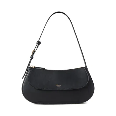 Mulberry Clovelly Shoulder Bag Black Micro Classic Grain In Pink