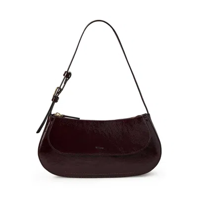 Mulberry Clovelly Shoulder Bag Adjustable Strap Design In Black