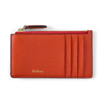 Mulberry Women's Continental Long Zipped Card Holder - Coral Orange