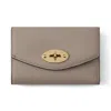 Mulberry Medium Leather Folded Darley Wallet In Cashmere Taupe Small Classic Grain