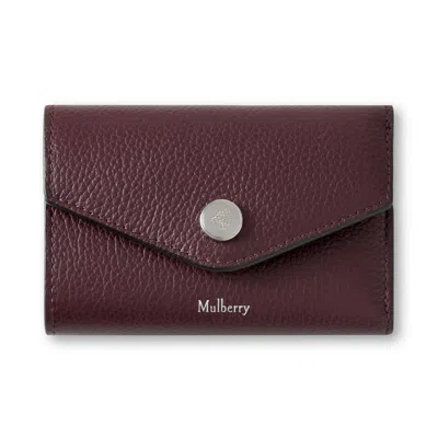 Mulberry Women's Folded Multi-card Wallet - Black Cherry In White