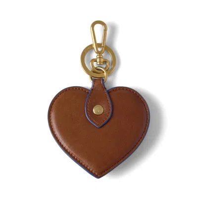 Mulberry Women's Heart Keyring - Oak-pigment Blue In Brown