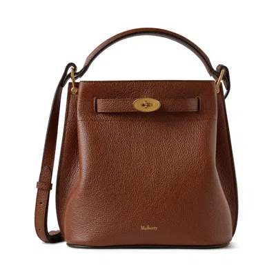 Mulberry Islington Grained Leather Bucket Bag In Brown