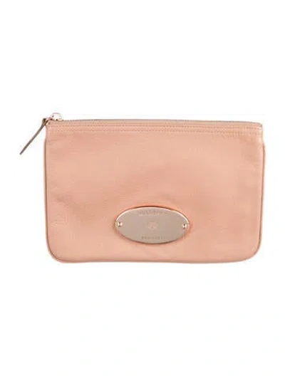 Pre-owned Mulberry Women's Leather Cosmetic Bag In Neutral