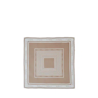 Mulberry Women's Logo Border Square - Maple-chalk In White