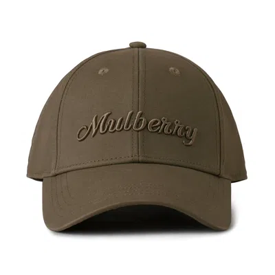 Mulberry Women's Logo Embroidered Baseball Cap - Linen Green