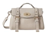 Mulberry Mini Alexa Leather Satchel In Chalk