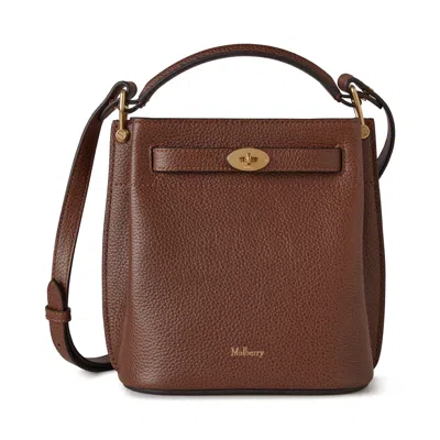 Mulberry Islington Grained Leather Bucket Bag In Brown