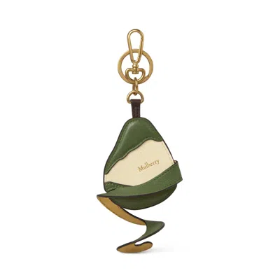 Mulberry Women's Peeling Fruit Keyring - Pear - Eggshell In Green