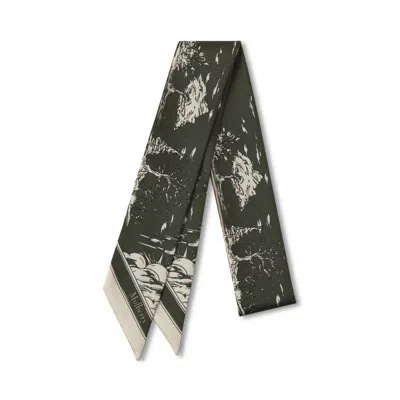 Mulberry Women's Skinny Scarf - British Park - Juniper Green