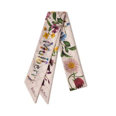 Mulberry Women's Skinny Scarf - Wild Floral - Blossom Pink