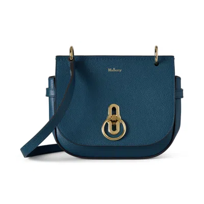 Mulberry Small Leather Amberley Satchel Cross-body Bag In Blue