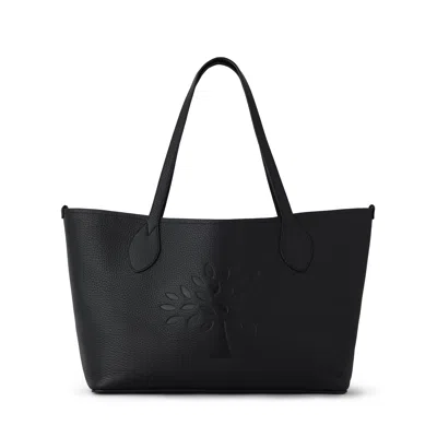 Mulberry Tree Logo-embossed Tote Bag In Black