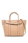 Mulberry Zipped Bayswater Leather Mini Bag In Beige