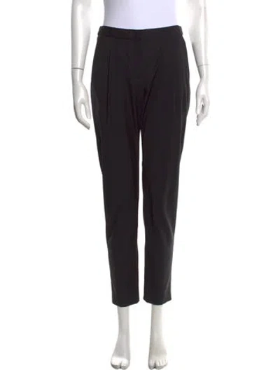 Pre-owned Mulberry Wool Straight Leg Pants In Black