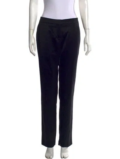 Pre-owned Mulberry Wool Straight Leg Pants In Black