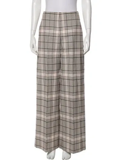 Pre-owned Mulberry Wool Wide Leg Pants In Multi