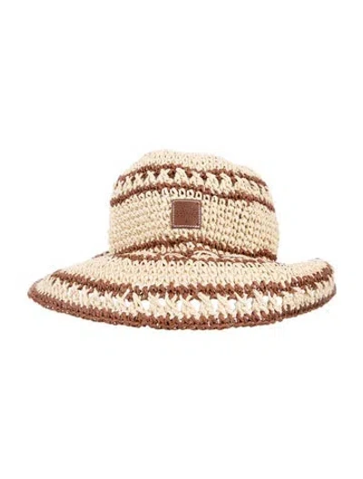 Pre-owned Mulberry Woven Bucket Hat In Brown