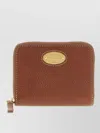 Mulberry Zip Around Wallet Textured Finish Hardware In Brown