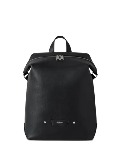 Mulberry Zip-top Leather Backpack In Black