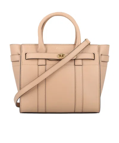 MULBERRY MULBERRY LOGO PRINTED MINI ZIPPED BAYSWATER TOTE BAG