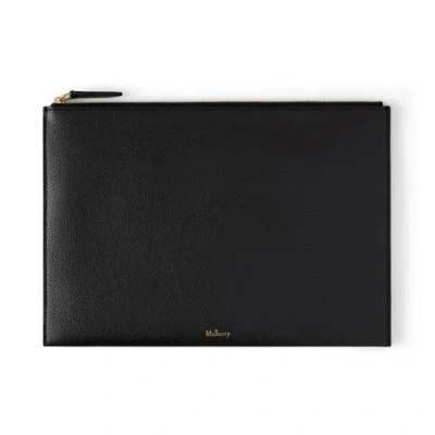 Mulberry Zipped Flat Pouch In Black