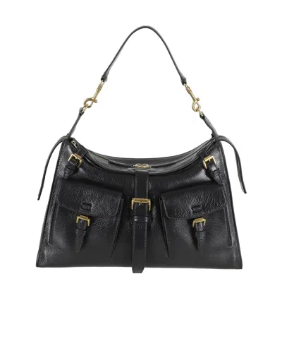 Mulberry Zippered Shoulder Bag In Black