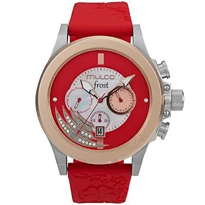 Pre-owned Mulco Ilusion Frost Women Watch Rose Gold Bracelet Stainless Steel Waterproof... In Frost (red)