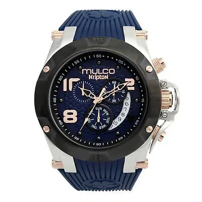 Pre-owned Mulco Kripton Watches For Men Quartz Chronograph Movement With Analog Display... In Kripton City (blue)
