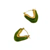 Mulgaro Women's Green Cleo Earrings In Green