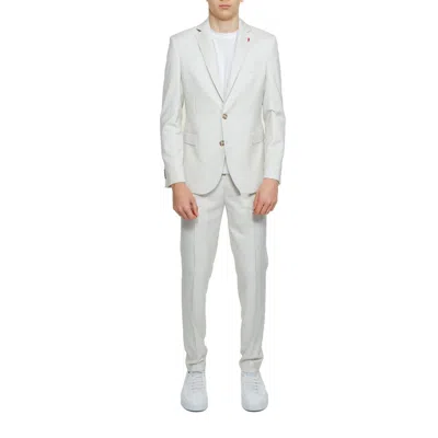 Mulish Beige Polyester Two-piece Men's Suit In White