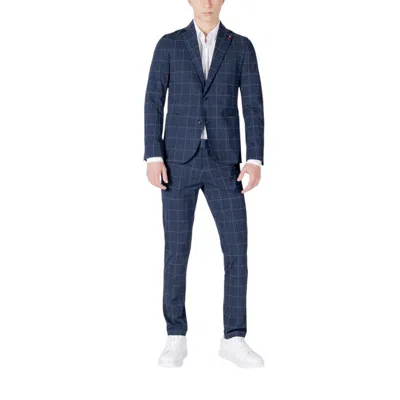 Mulish Cotton Two-piece Men's Suit In Blue