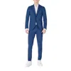 Mulish Cotton Two-piece Men's Suit In Blue