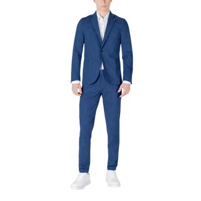 Mulish Cotton Two-piece Men's Suit In Blue
