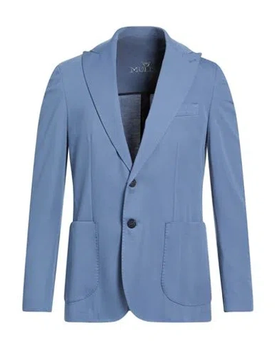 Mulish Man Blazer Pastel Blue Size 40 Viscose, Polyamide, Elastane