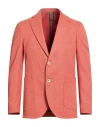 Mulish Man Blazer Rust Size 40 Polyester In Red