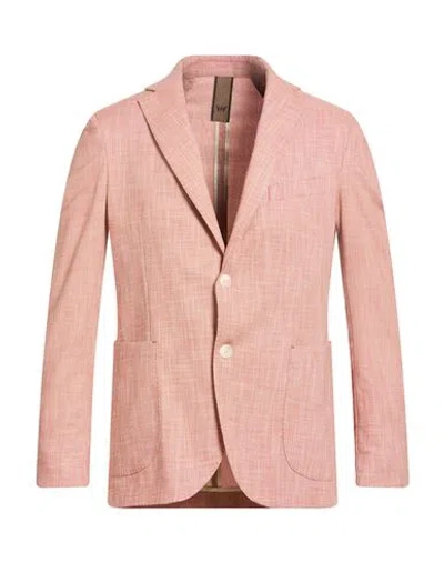 Mulish Man Blazer Rust Size 44 Polyester, Elastane In Pink